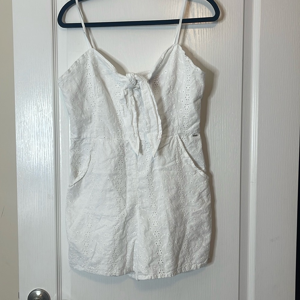 Guess Eyelet Lace Romper White Large